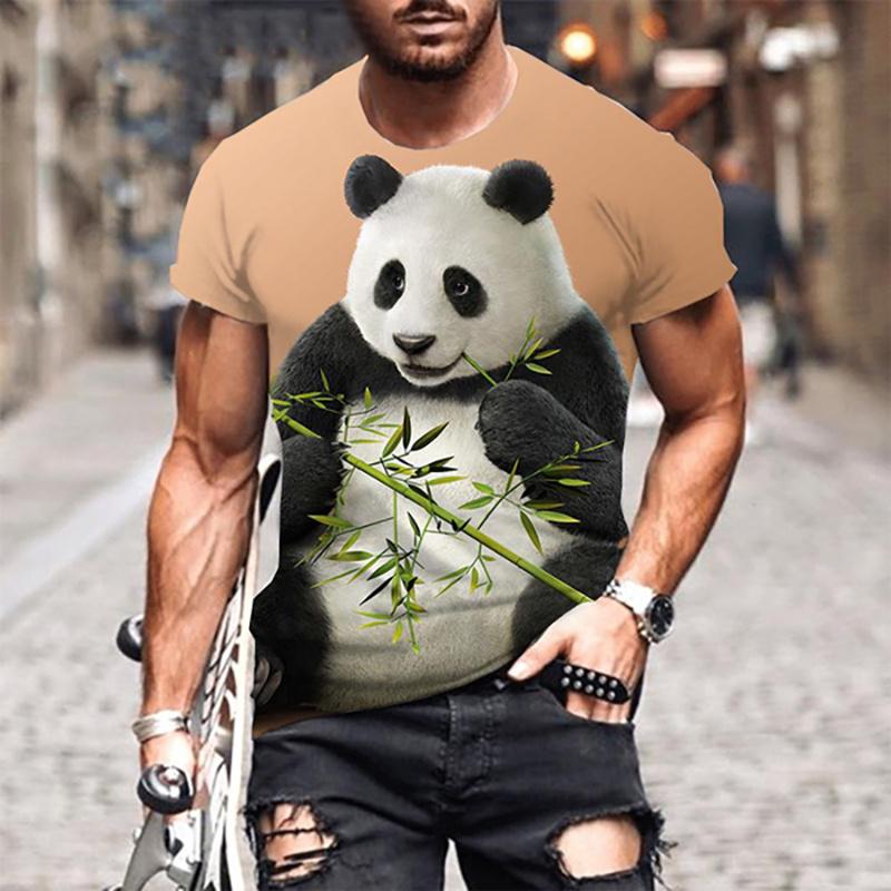 3D Printed Cute Panda Animals T Shirt Men's Funny Pattern
