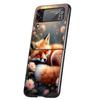 Red Fox Hard PC Phone Case For Samsung Galaxy Z Flip 7 6 5 4 Black Cover For Galaxy Z Flip 3 Foldable Shell Fundas Capas Coque