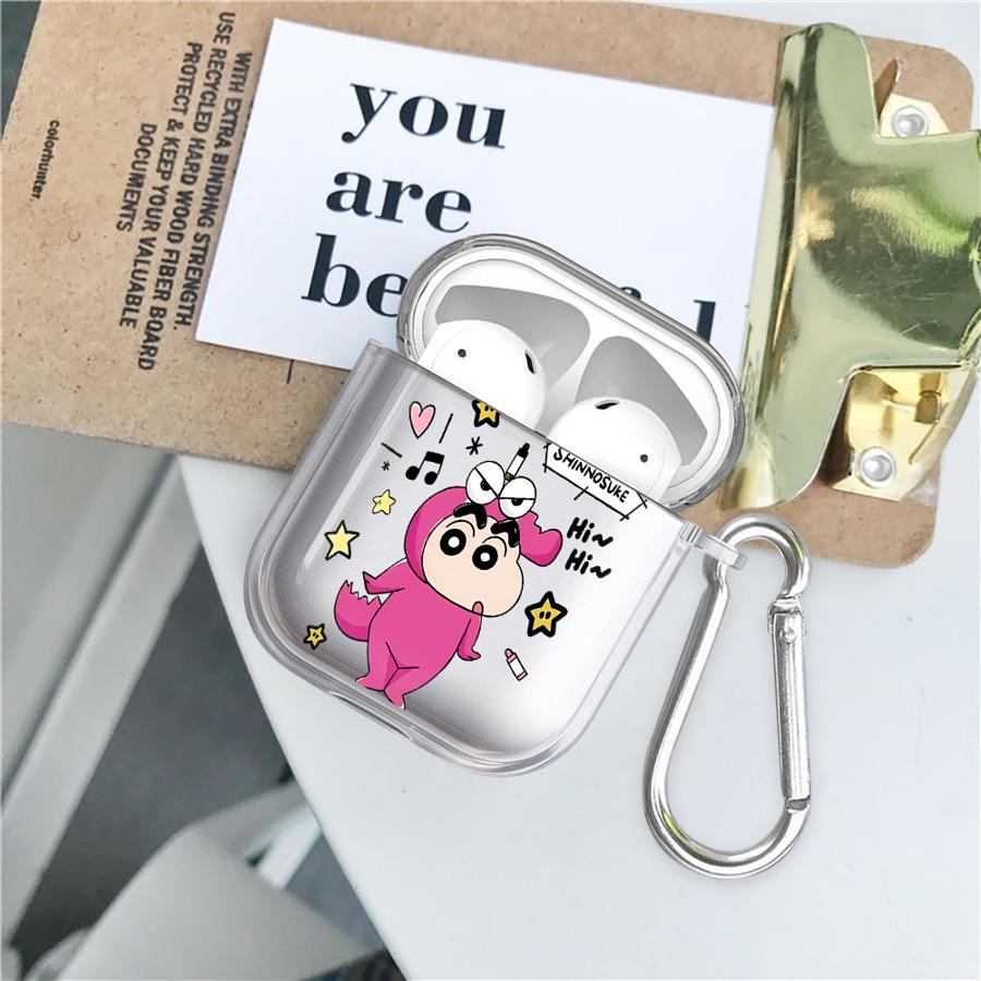 Case For Airpods Pro Pro2 2 Pro3 1 4 3 Clear Earphone Cases Cover Cute Crayon Shin Chan