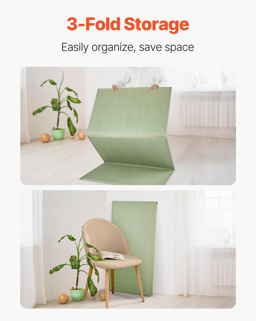 Japanese Tatami Mat Full Foldable & Non-Slip Rush Grass Tatami Mattress