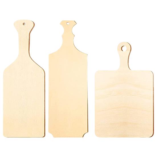 Yousheng Chopping Board Food Grade High Durability Wood All-Purpose Meat Paddle Shaped DIY Cutting Board Kitchen Tools