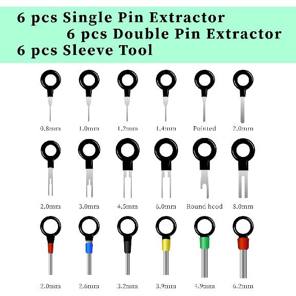 41 PCS Terminal Removal Tool Kit, Depinning Tool Pin Removal Tool, Pin Extractor Removal Tool Kit, Electrical Tools Wire Connector Pin Release