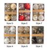 6Pcs Christmas Balls Ornaments DIY Hanging Crafts 8cm Xmas Tree Decor Christmas Pendants for Garland Party Favor Festive Xmas