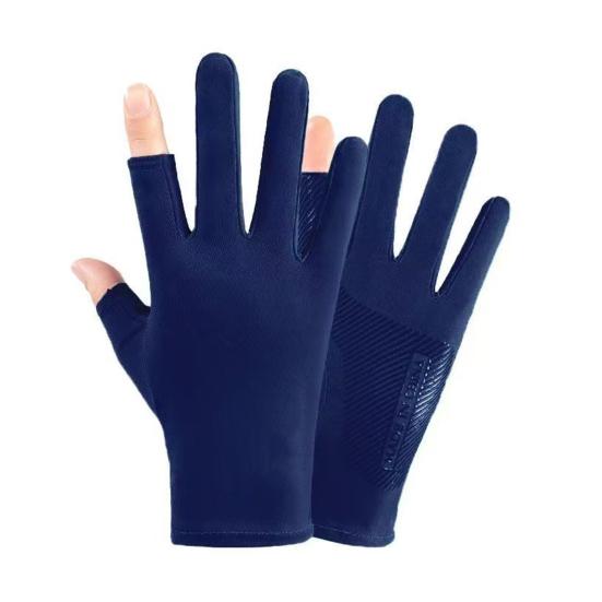 Men Sun Protection Summer Driving Palm UV Gloves Ultra Thin Gloves Anti-Slip Protection