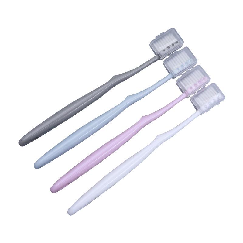 

4 шт. мягкая зубная щетка силиконовая нано зубная щетка уход за полостью рта бамбуковый уголь тонкие мягкие щетинки для взрослых домашняя дорожная упаковка 4PCS