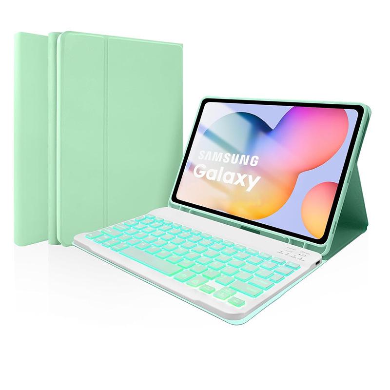 Samsung Tablet A9 Plus 11 Protective Leather Keyboard Case with Backlit Bluetooth and Pen Slot A11+