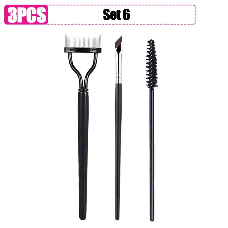 

3 шт. Щипцы для завивки ресниц, разделитель ресниц, складная металлическая щеточка для ресниц, расческа, лезвие, кисточка для подводки глаз, косметические инструменты для ресниц