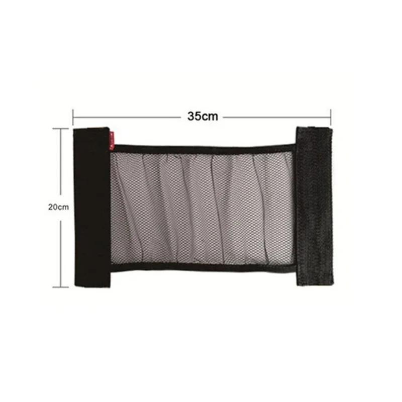 Car Back Rear Trunk Storage Mesh Fixed Straps Car Interior Organizer Extinguisher Storage Net Seat Back Fixing Bag