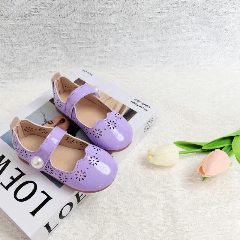 Girls' leather shoes, new spring and autumn models, children's shallow single shoes, soft-soled performance shoes, British-style princess shoes for