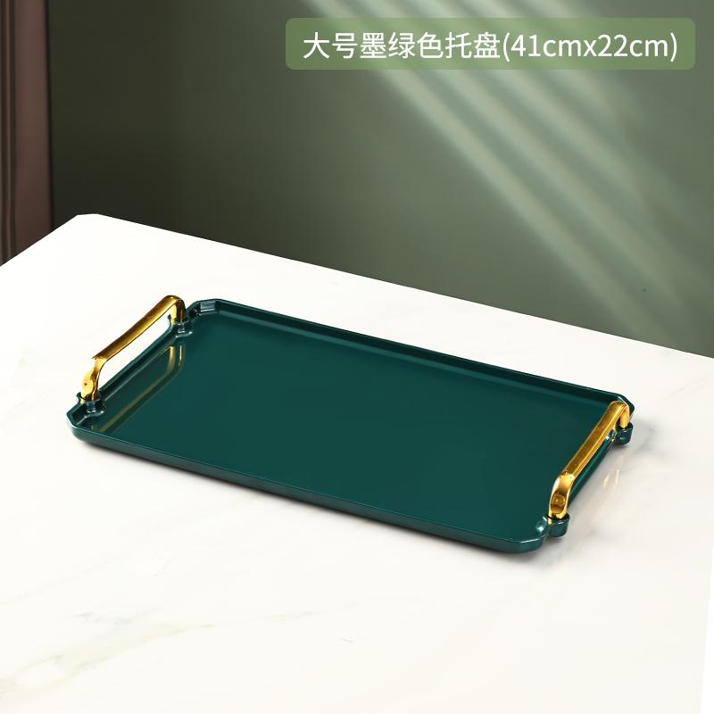 Tavă de Depozitare Rectangulară Tavă de Plastic Binaurală Tăvi pentru Pahar cu Apă Tăvi pentru Ceai Farfurie pentru Fructe Farfurie pentru Gustări Organizator de Alimente de Birou Disc