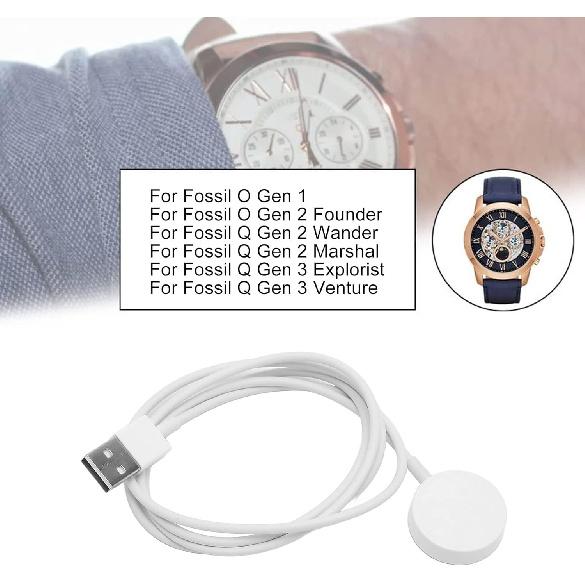 Magnetic Smart Watch Charger for 1 2 3, Fast Charging Smartwatch Charging Cable Dock,Smart Watch Charger Charging Cable Dock for 1 2 3 (White)