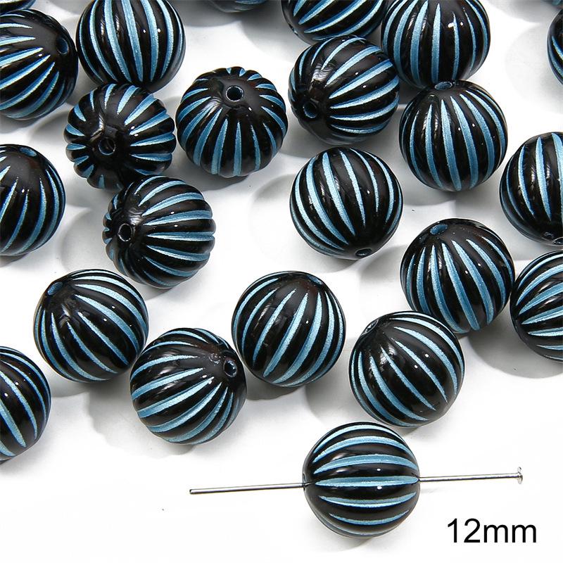 Handmade Acrylic Baroque Retro Beads: Round & Flat Beads for DIY Bracelet & Necklace Jewelry