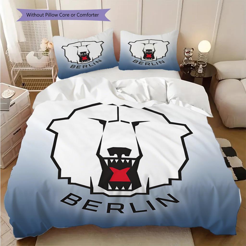 Eisbaren Berlin Mönster Sängkläder Täcke Set Örngott Kuddfodral Heminredning Födelsedagspresent (1 * påslakan + 2 * örngott, utan kärna)