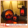 USB Charging Creative Small LED Flame Fireplace Ornaments Home Hardcover Crafts Candlestick Decoration Charcoal Wind Fire