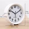 Alarm Clock Bedroom 6-Inches Round Alarm Clock with Arabic Numerals, Non-Ticking Silent, Backlight, Battery Operated Table Clock Bedside Clock (Color