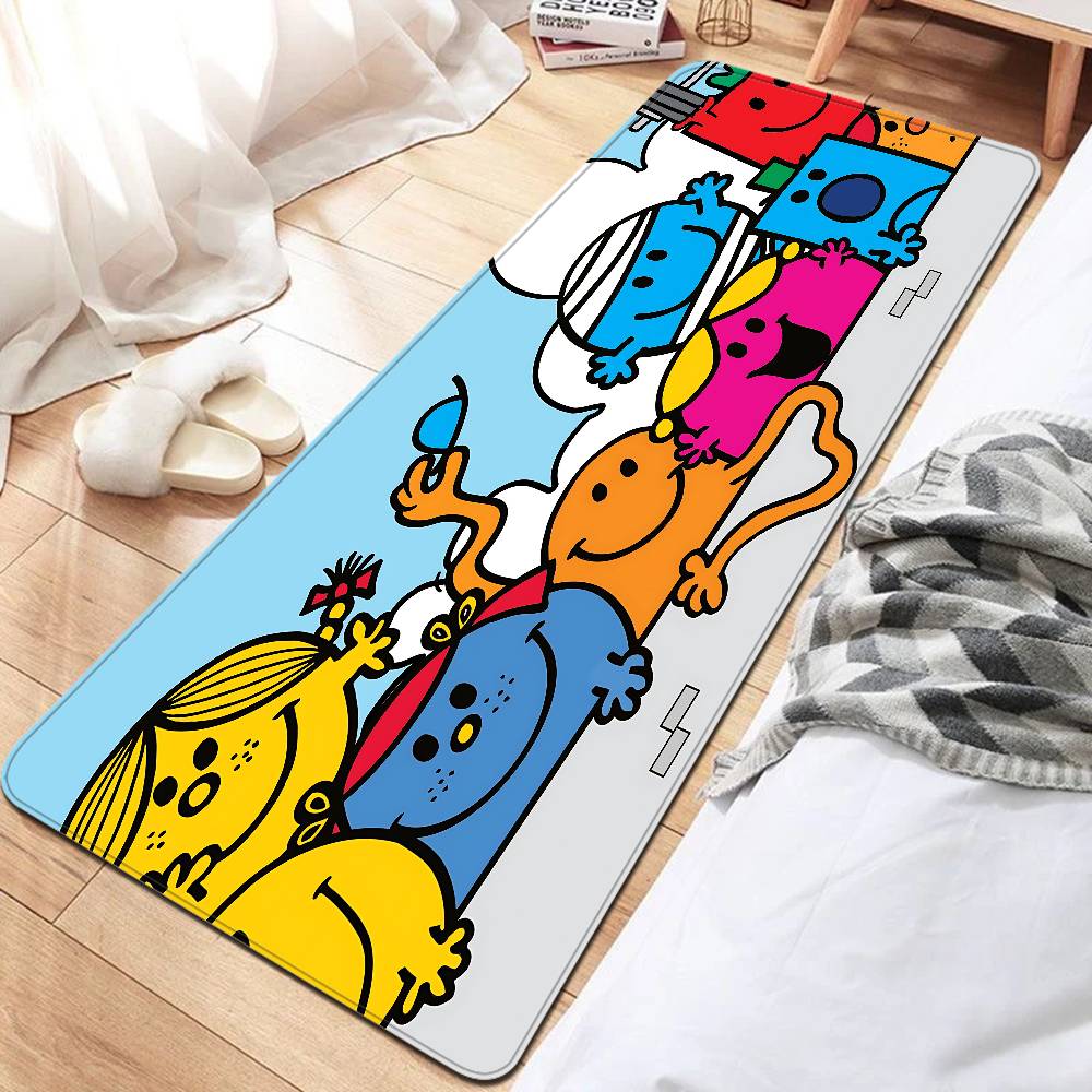 Kinder M-Mr Men L-Little Miss Fußmatte für die Eingangstür Nordischer Stil Schlafzimmer Wohnzimmer Fußmatte Haus Balkon Rutschfest Heimdekoration