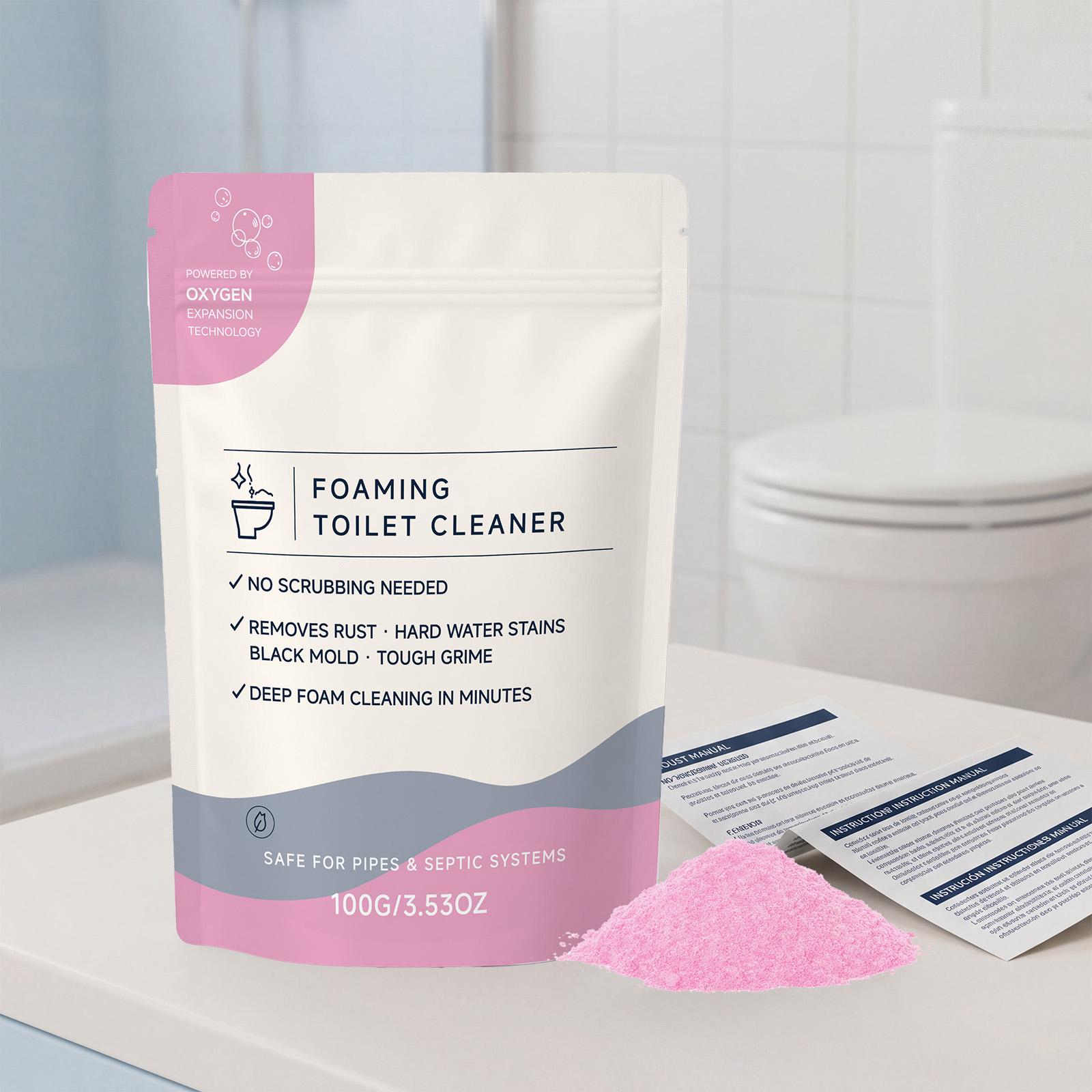 Foaming Toilet Cleaner for Bathroom, 100g - Stain and Odor Remover One Size