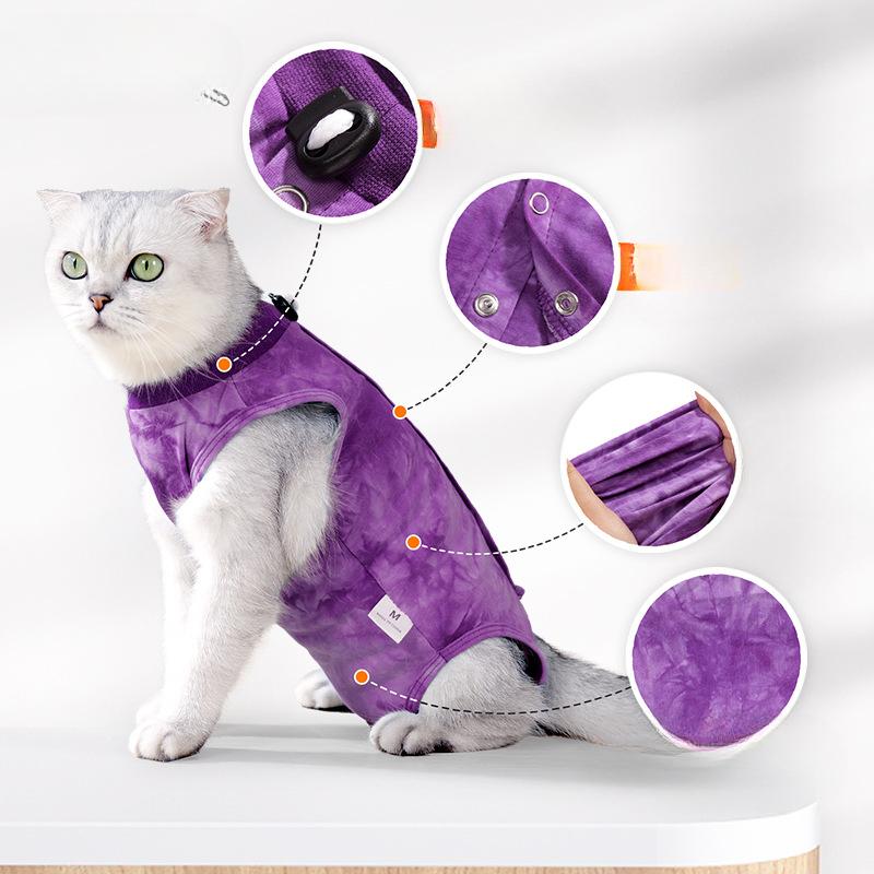 Pet Clothing for Cats After Surgery, Sterilization Clothing, Anti-licking, Breathable, Easy To Put on And Take Off, and Rehabilitation Clothing