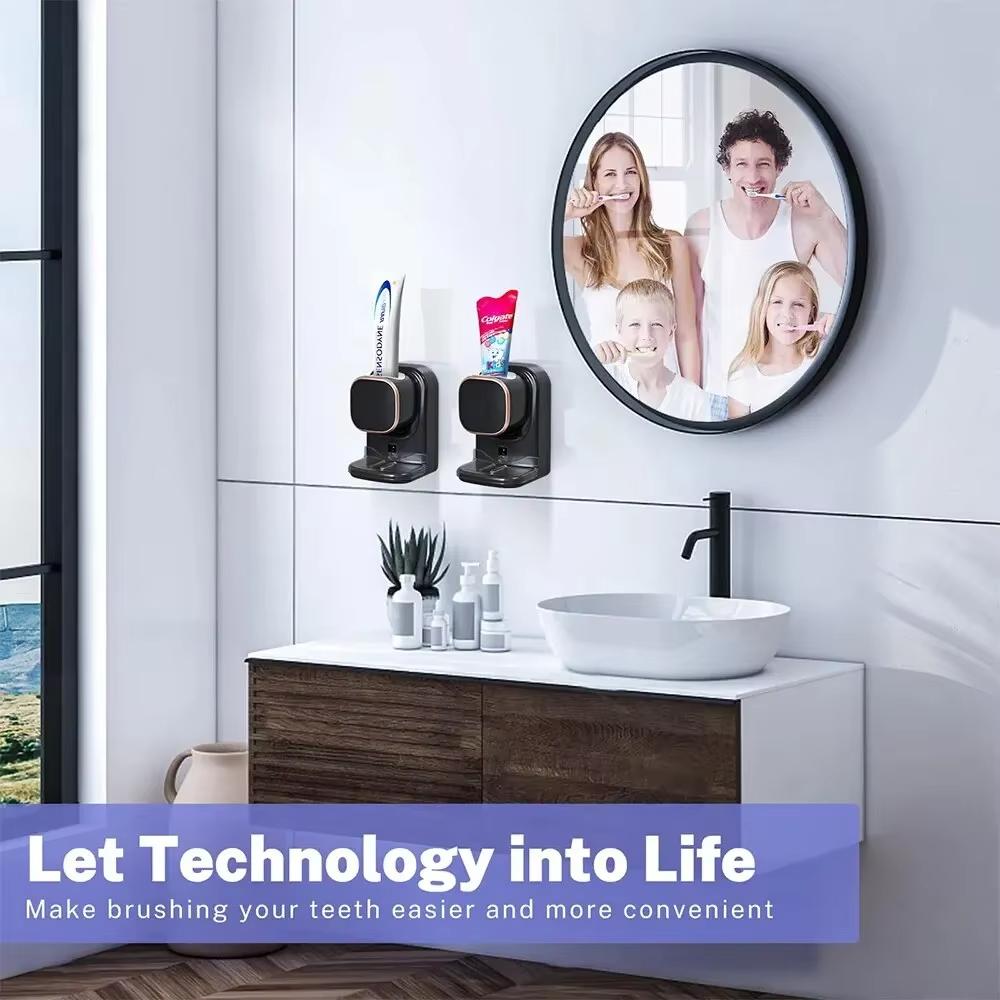 Automatic Electric Wall-Mounted Toothpaste Dispenser with Sensor USB Removable Bathroom Accessories 3 Modes Smart Toothpaste