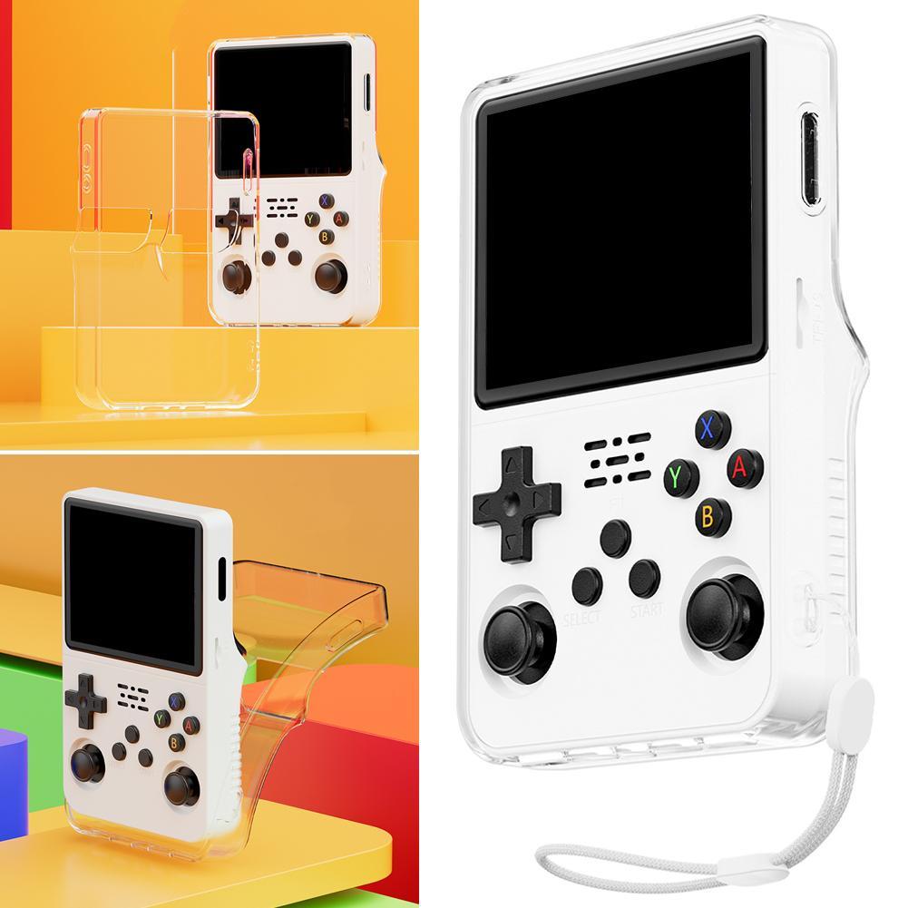 for R36s Protective Case Transparent Handheld Game TPU Cover for R36s Soft Shell Shell Integrat R7V1