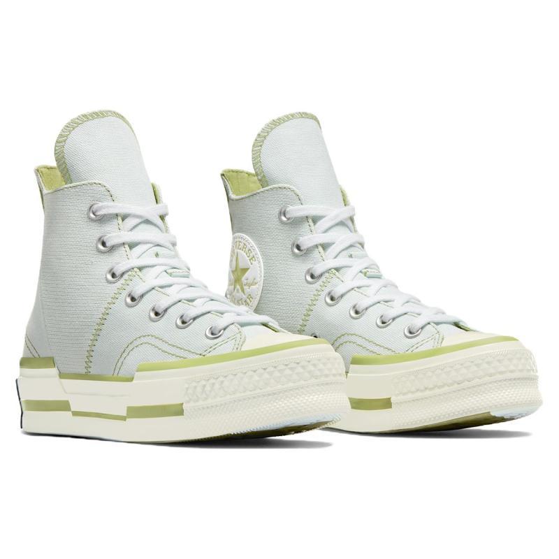 Converse Chuck 70 Plus Comfortable and Versatile High-Top Espadrilles Unisex Light Blue