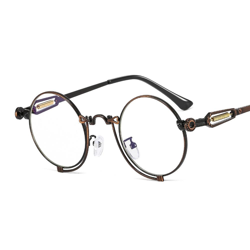 Classic Steampunk Unisex Sunglasses Latest Designer Round Glasses for Men and Women Vintage Brand Punk Shades