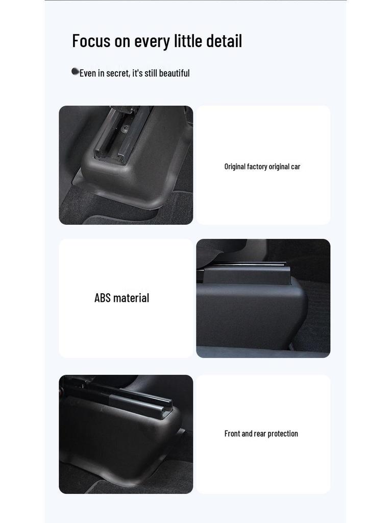 Tesla Model Y Under-Seat Full-Coverage Anti-Kick Corner Protectors (7-Piece Set) Y-Rail Anti-Scratch Guards