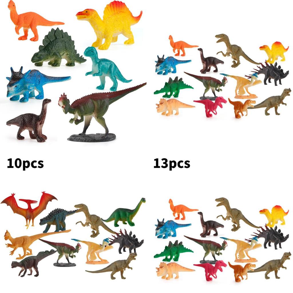Dinosaur Static Figures Pack With Durable Plastic Material For Gift And Play