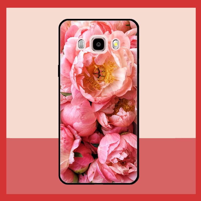 Elegant Pink Purple Peony Flower Case For Samsung Galaxy J3 J5 J7 2017 A3 A5 J1 2016 A7 A9 J8 A6 A8 J4 J6 Plus 2018 Coque