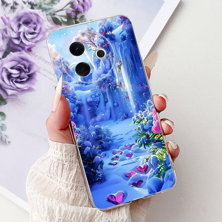 Hülle Für Vivo Y39 Y300i 5G Cover V2436 V2444A Neue Mode Blume Schmetterling Weiches Silikon Klare Hülle Für VivoY39 VivoY300i Funda