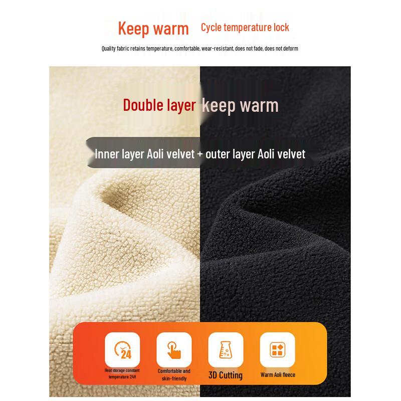 ROMON Men's Double-Sided Fleece Lined Casual Pants