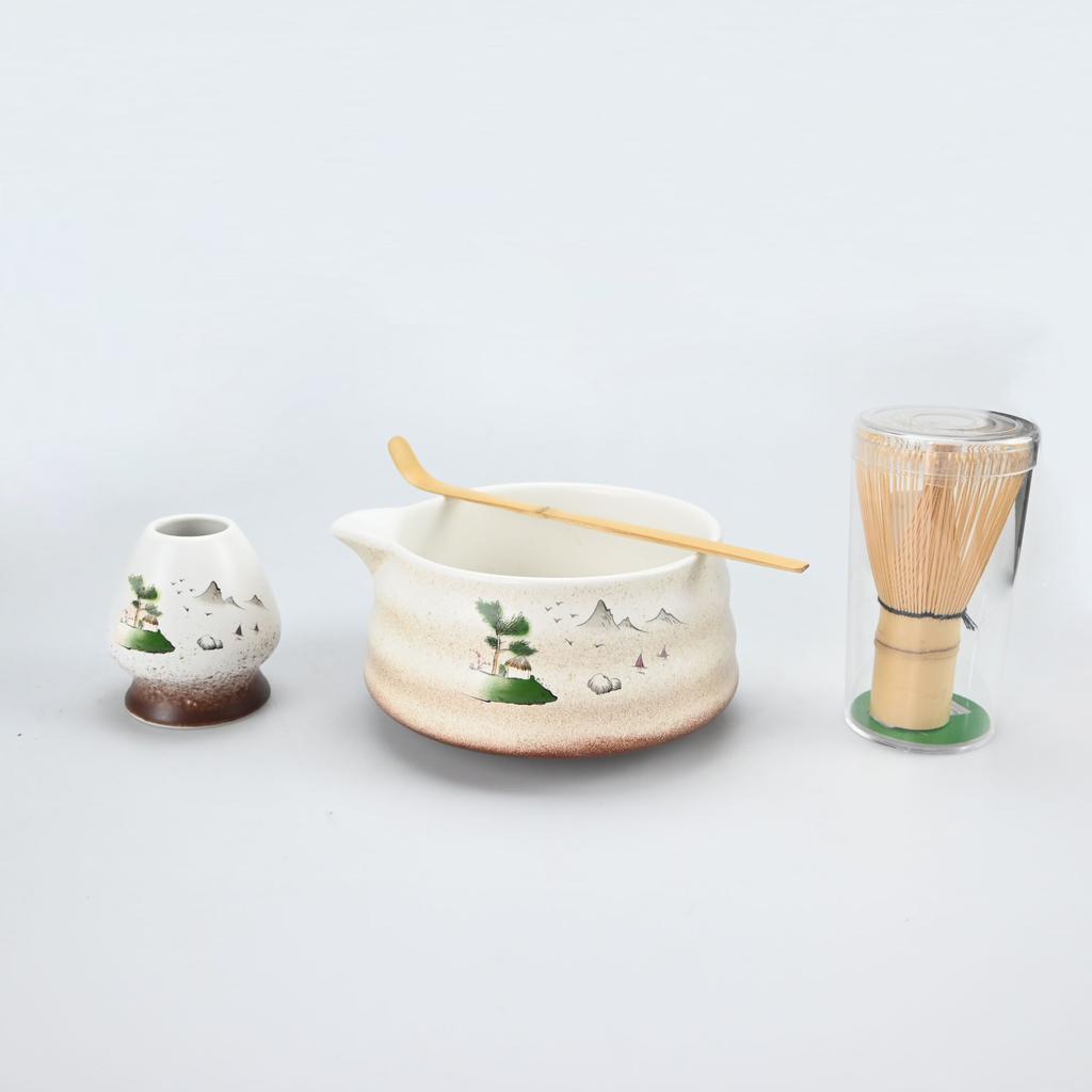 Matcha Tea Ceremony Set - 2pcs/4pcs/5pcs Traditional Kit with Bowl, Whisk & Spoon - Perfect Gift for Holidays & Home Decor