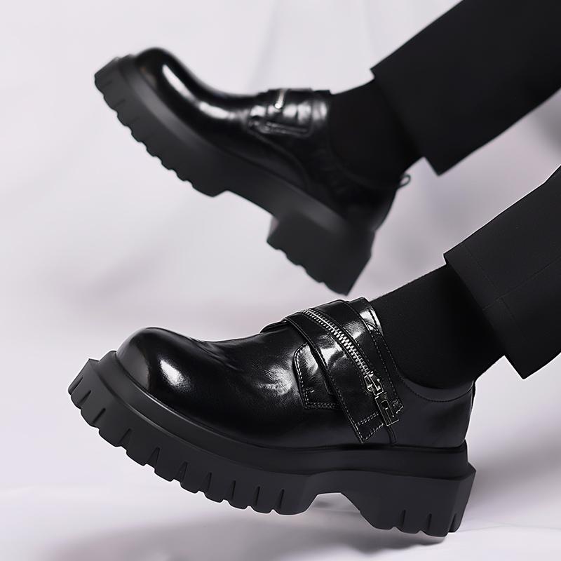 Breathable Male Walking Shoes Comfort Flats Thick BottomLeather Men Casual Shoes High Quality Mens Loafers Handmade Moccasins