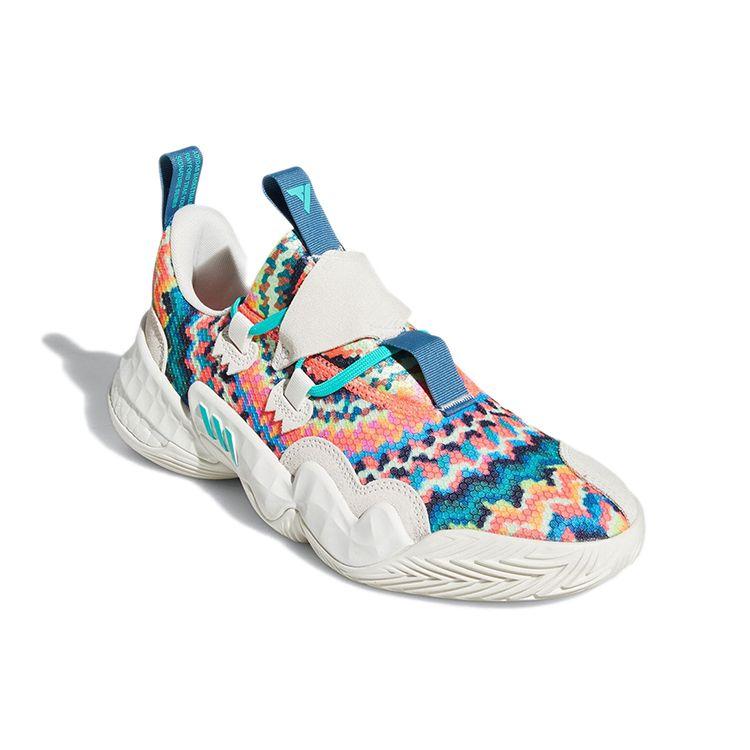 adidas Baskets Unisexe Tie-Dye Trae Young 1 Multicolore Blanc Craie Menthe Rush GY0295