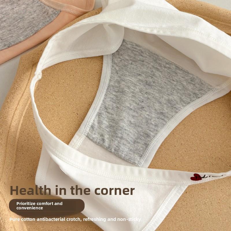Ladies Spring and Autumn Cotton Grade 7A Antibacterial Comfortable Breathable No Trace Underwear