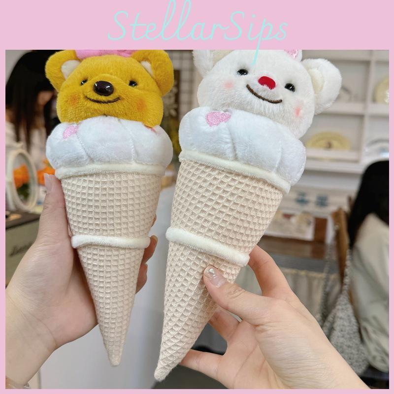 Butter Bear Cute Ice Cream Plush Animal Pp Cotton Fill Gift For Children