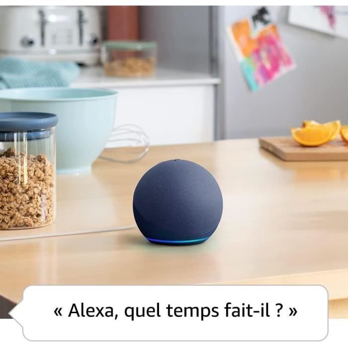 Assistant Vocal - AMAZON - ECHO DOT (5ème Gen.) - Alexa Integré - Bleu Marine
