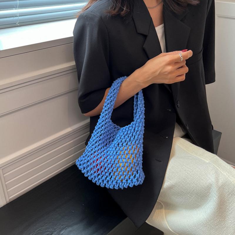 Летняя полая сумка-тоут ярких цветов Yogodlns для женщин — фото 3