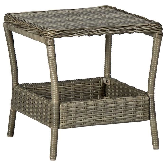 VidaXL Salon de jardin 2 pcs avec coussins Résine tressée Marron