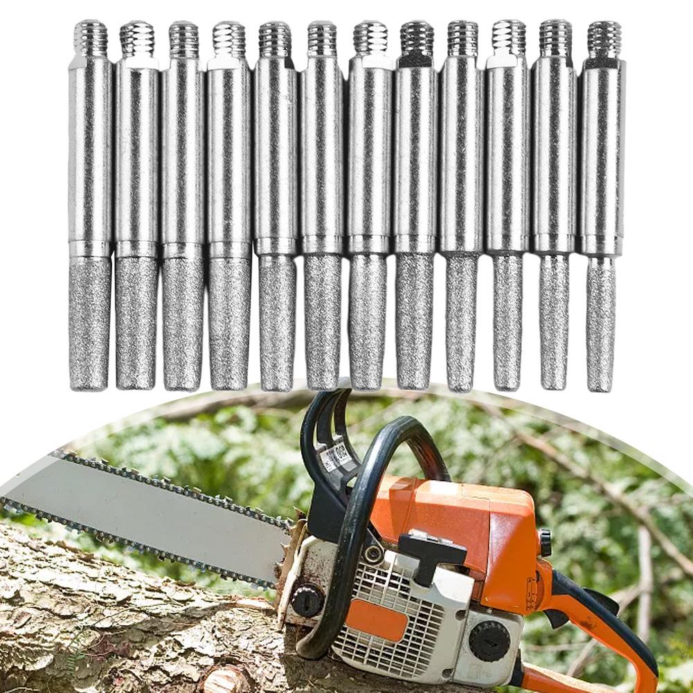 12pcs Set Grinding Head Power Tool Practical 4.0mm/4.8mm/5.5mm Hand Chain Grinder Light-weight Sharpener Parts