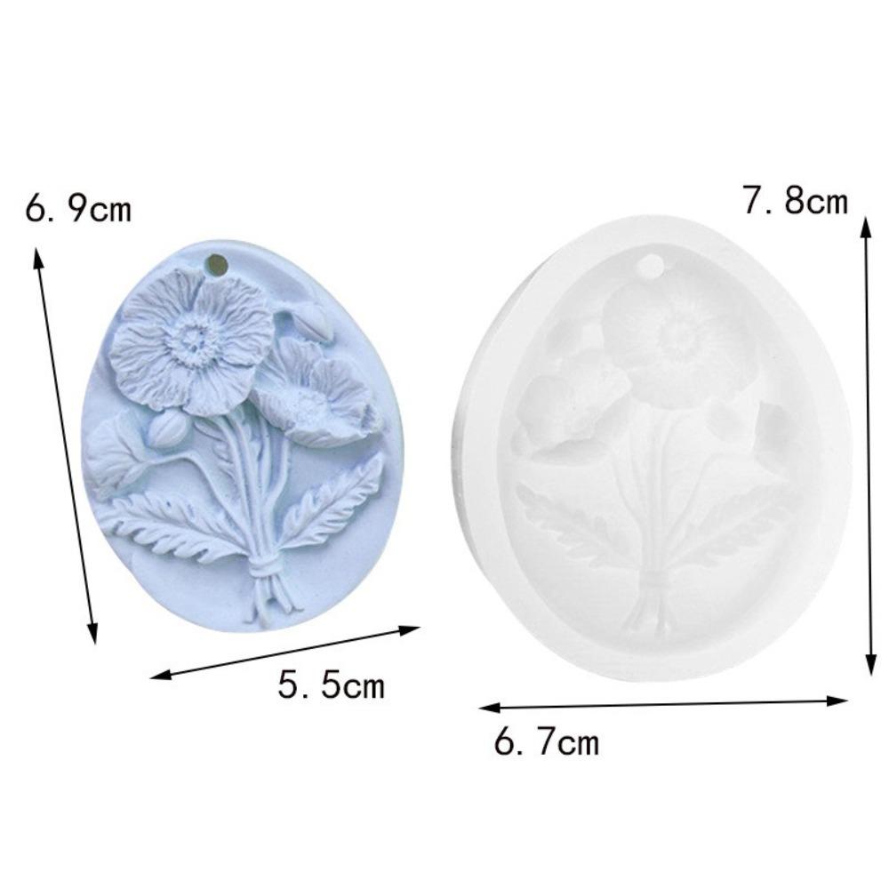 Oval Shape Silicone Flower Mold 3D Rose Flower Resin Mould DIY Flower Mold  Soap Making Style-6