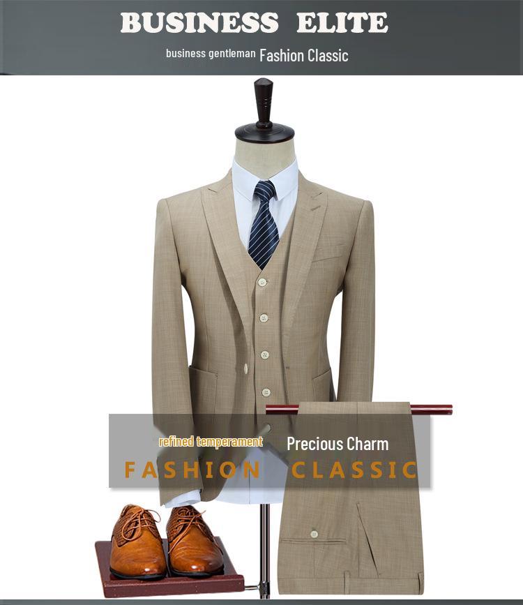 Men's Trendy Business Casual Suit Set for Work, Interviews, and Weddings