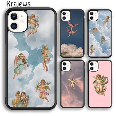 Krajews Vintage Painting Paradise Angel Phone Case Cover For iPhone 14 5s SE 6s 7 8 Plus X XR XS 11 12 13 Pro Max Galaxy S21 S22