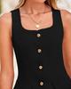 2025 Women's Sleeveless Square Neck Business Vest - European & American Elegant Casual Base Layer Outfit