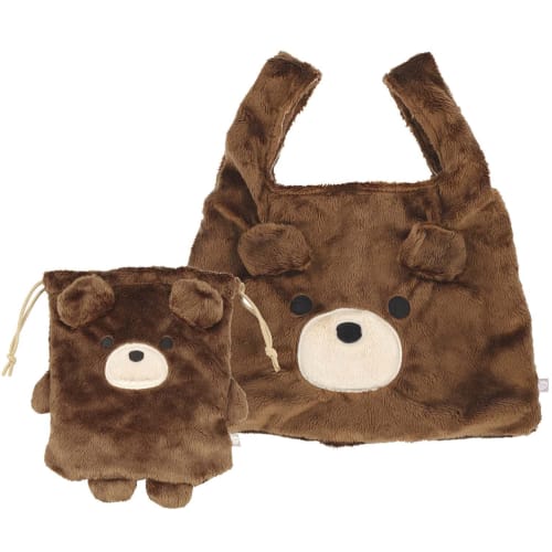 Skater Boa Drawstring Pompon's Bear Drawstring Bag 25.5 x 20cm ZKT1-A