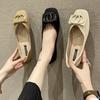 Spring and Autumn Soft-soled Single Shoes Women's Head Shallow Mouth One Pedal Doudou Shoes Women's Casual Women's Shoes