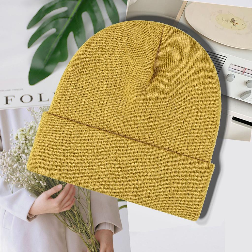 Winter Warm Skull Cap Soft Beanie Hat Thick Breathable Waterproof 100% Acrylic Watch Cap for Skiing Travel Cycling Outdoor Use