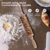 Nativity Pattern Xmas Christmas Wooden Embossing Rolling Pin With 9 Different Scene For Baking Embossed Cookies