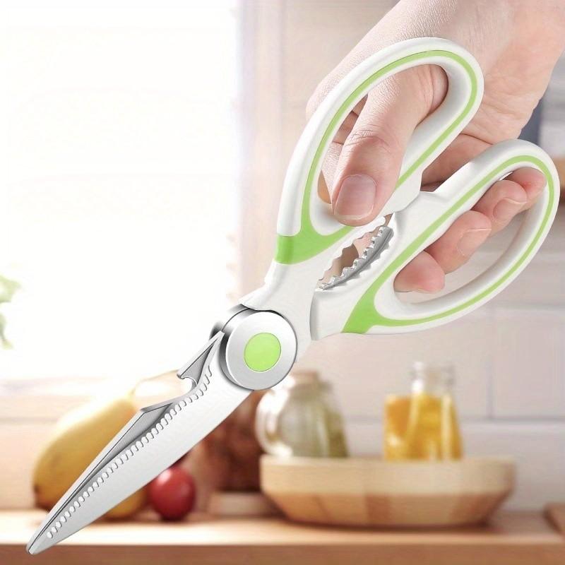 1 Pc Stainless Steel Kitchen Scissors, Food Scissors, Sturdy Chicken Bone Scissors, Versatile Sharp Meat Scissors, Household Scissors