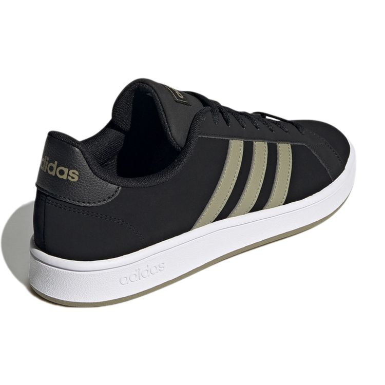 Adidas Neo Grand Court Casual Durable Low-Top Skate Shoes Men Sneakers Black Brown H02051